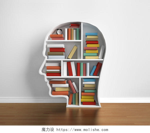 书架头与许多书在图书馆里读书分相会阅读世界读书日